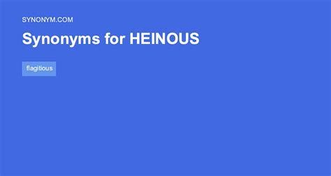 heinous synonym|heinous antonyms.